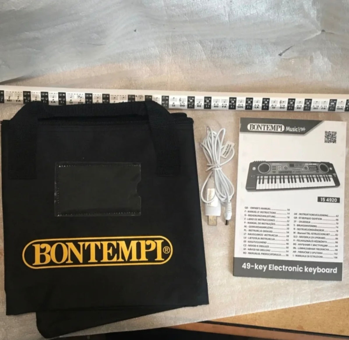 Tastiera digitale scolastica Bontempi 15 4920 (49 tasti) + Borsa - NUOVA