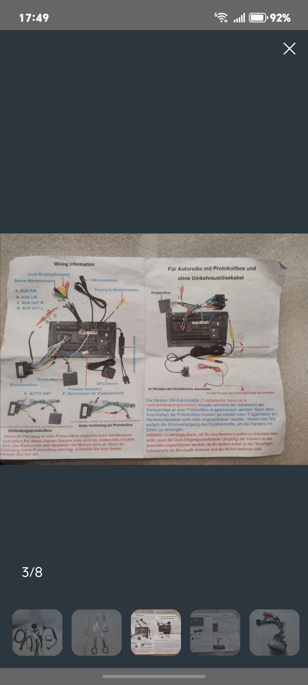 Kit Installazione Autoradio Android Completo: Canbus Raise VW-RZ-08, Cavi Quadlock, Antenna GPS e Chiavi Estrazione - Nuovo