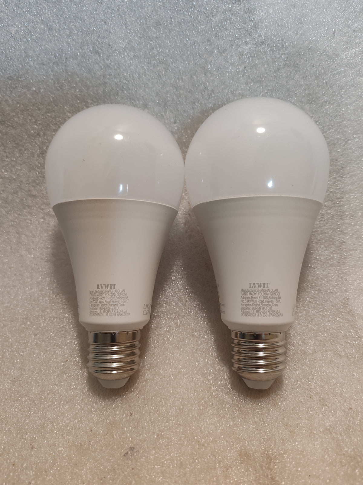 Pacco da 2 Lampadine LED Smart WiFi E27 LVWIT A70 - 12W (1521 Lm) RGBW