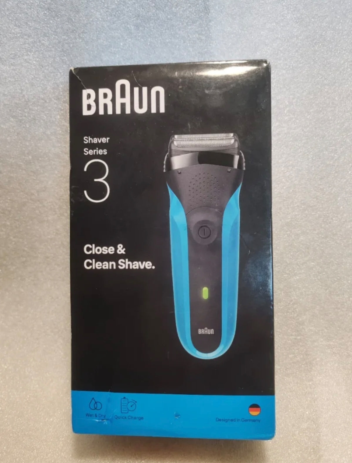 Rasoio Elettrico a Lamina Braun Series 3 Wet & Dry (Modello Blu) - NUOVO (Solo Testata l'Accensione) non