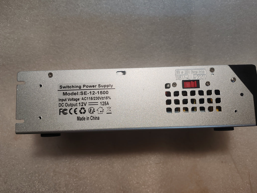 Alimentatore Switching Professionale 12V 125A (1500W) SE-12-1500 - Alta Potenza