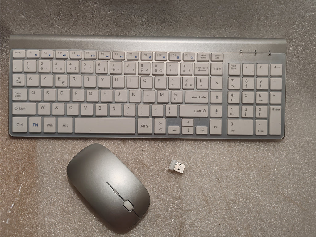 Kit Tastiera e Mouse Wireless Ultra-Slim TopMate KM9000 - NUOVO (Solo Testata l'Accensione)