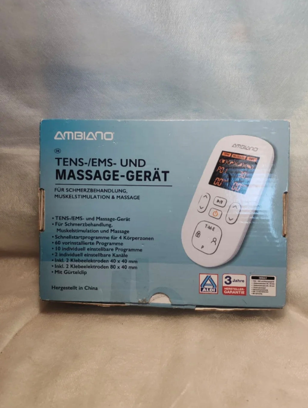 Elettrostimolatore Digitale 3-in-1 TENS EMS e Massaggiatore Ambiano TEN 603 - Nuovo