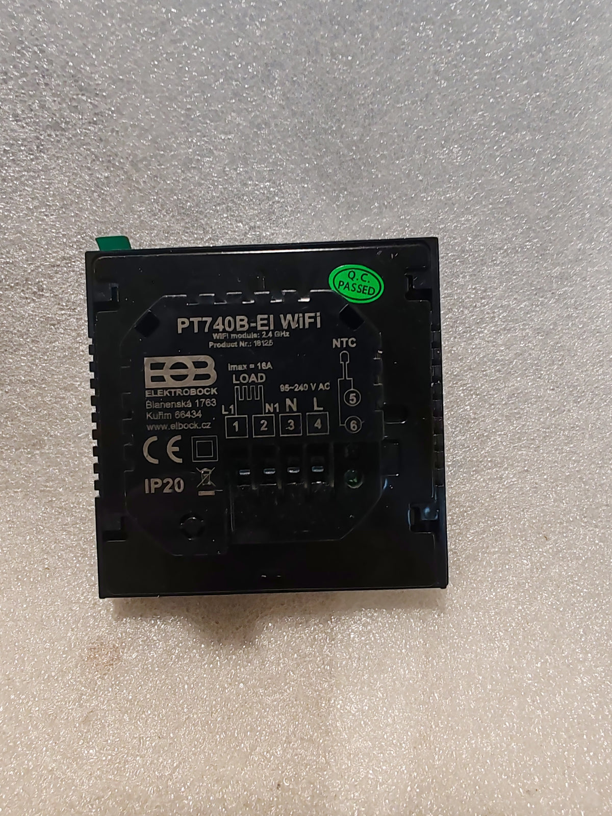 Termostato Digitale Smart Wi-Fi Elektrobock PT740B-EI - Per Riscaldamento a Pavimento