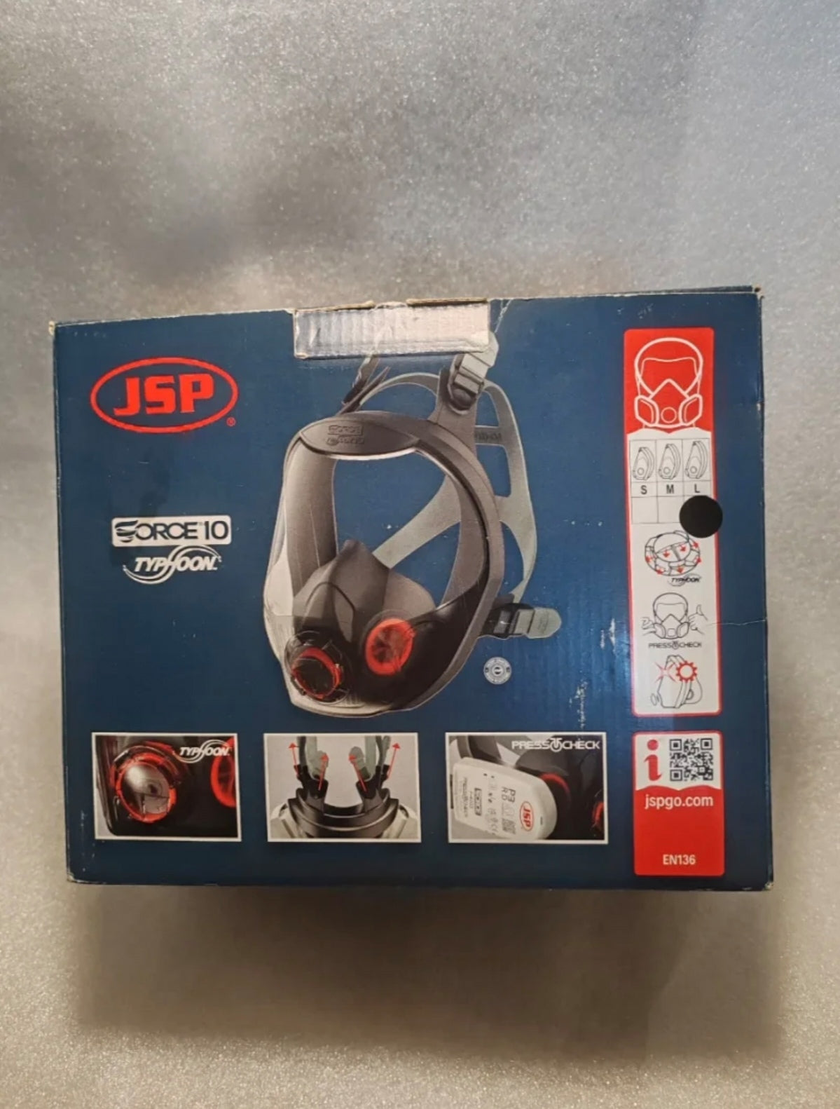 Maschera Facciale Integrale Respiratore Professionale JSP Force 10 Typhoon Taglia L - Nuovo